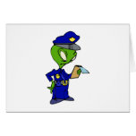 Alien Cop Writing a Ticket Cards