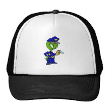 Alien Cop Writing a Ticket Trucker Hats