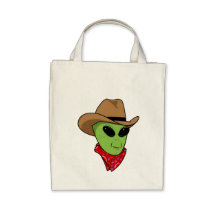Alien Cowboy Canvas Bag