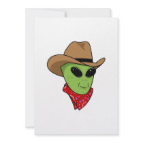 Alien Cowboy Personalized Invite