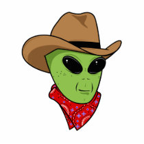 Alien Cowboy Acrylic Cut Outs