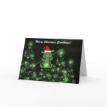 Alien Creature Santa Tree Topper Greeting Card