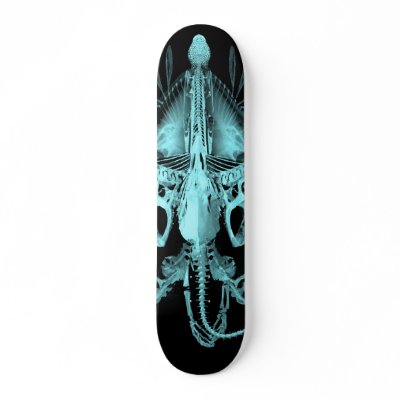 Alien Creature Skeleton Skate Board by animabase