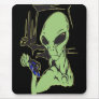 Alien Cries Over Dead Bird Mousepad