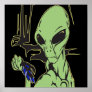 Alien Cries Over Dead Bird Poster