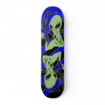 Alien Cries Over Dead Bird Custom Skateboard