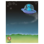 alien discovers a pretty earth flower personalised flyer