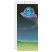alien discovers a pretty earth flower rack card