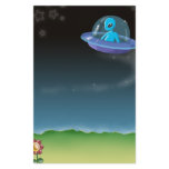 alien discovers a pretty earth flower personalized stationery