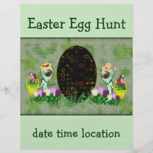 Alien Easter Egg Hunt Flyer