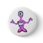 Alien Face in Heels Buttons