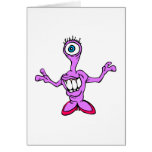 Alien Face in Heels Card