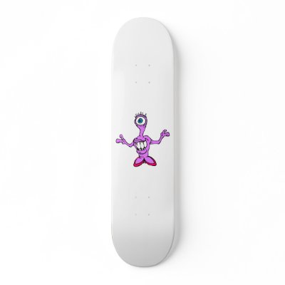 Alien Face in Heels Custom Skateboard by alien_nation