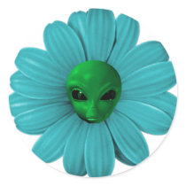 Alien Flower Heads Stickers