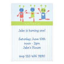 Alien Friends Personalized Invite