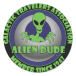 ALIEN GALAXY #1 ROUND STICKER
