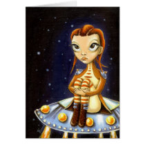 Alien girl cards