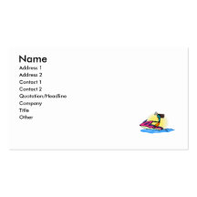 Alien Girl on JetSki Business Cards