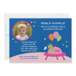 Alien Girl Photo Birthday Party Invitation