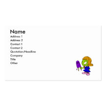 Alien Girl with Popsicle Business Cards