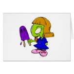 Alien Girl with Popsicle Cards