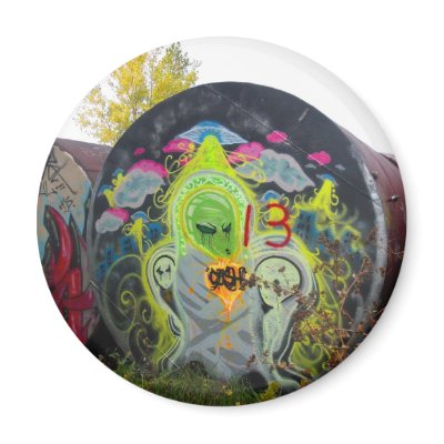 Alien Graffiti Magnet by MDKgraphics