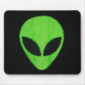 Alien, Green face mousepads