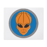alien head basketball blue and orange personalised flyer