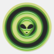 ALIEN HEAD DESIGN STICKERS
