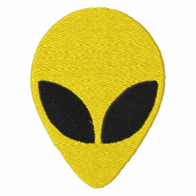 Alien Head Green with Black Eyes Pattern by mrssocolov