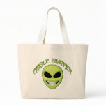 Alien Head Middle Brother Tote Bag
