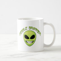Alien Head Middle Brother Coffee Mug