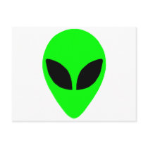 Alien Head Postcard