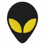 Alien Head with Green Eyes Pattern embroidered shirts