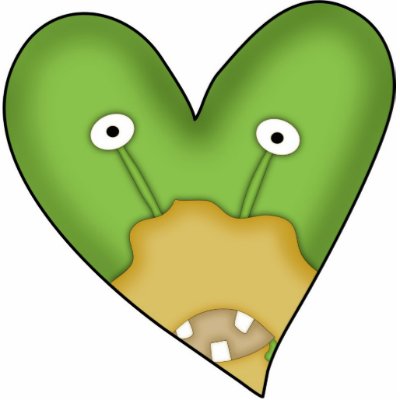 Alien-heart sculpture cut outs by Escape333