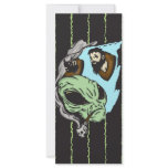 Alien Human Head Trophies Full Colour Rack Card