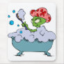Alien in bubble bath mousepad