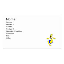 Alien in furry skirt business card template