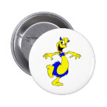 Alien in furry skirt button