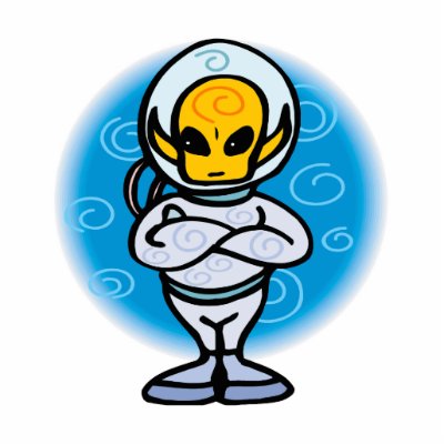 Alien in space suit cut outs by alien_nation