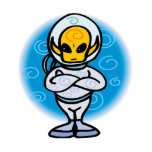 Alien in space suit cut outs