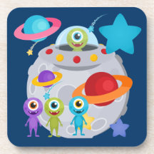 Alien Invasion Beverage Coasters
