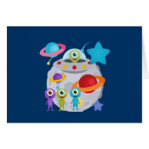Alien Invasion Greeting Cards
