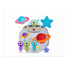 Alien Invasion Postcards