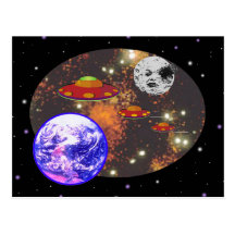 Alien Invasion Postcards