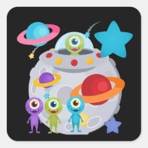 Alien Invasion Sticker