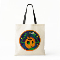 Alien Jack-O-Lantern Tote Bags