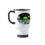 Alien Kilroy White Travel Mug