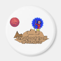 Alien Landscape Fridge Magnet