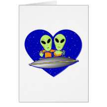 Alien Love Greeting Cards